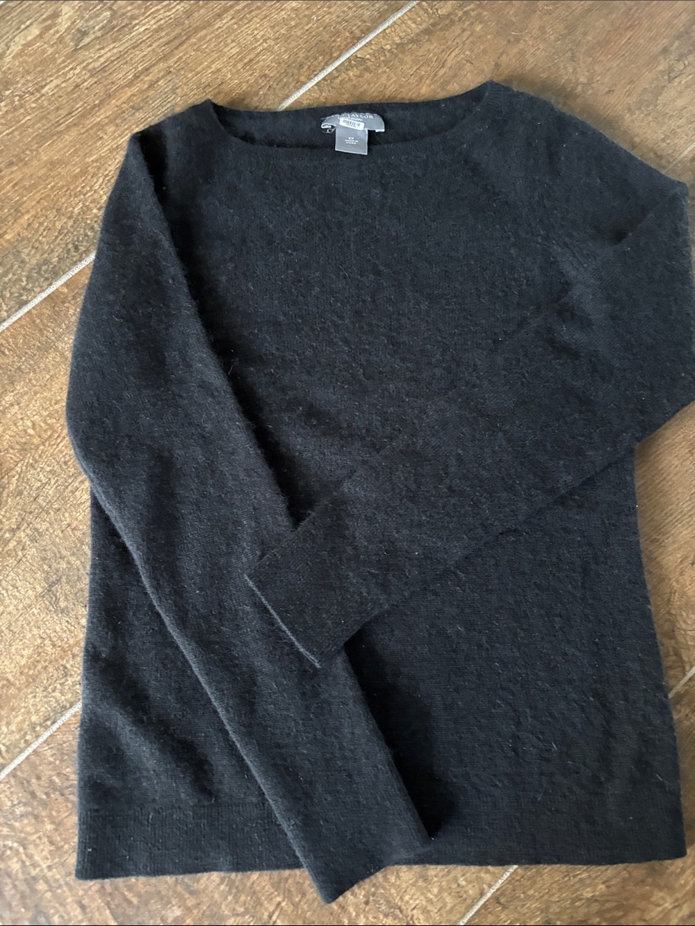 Ann Taylor Black Scoop Neck Cashmere Women's Sweater
